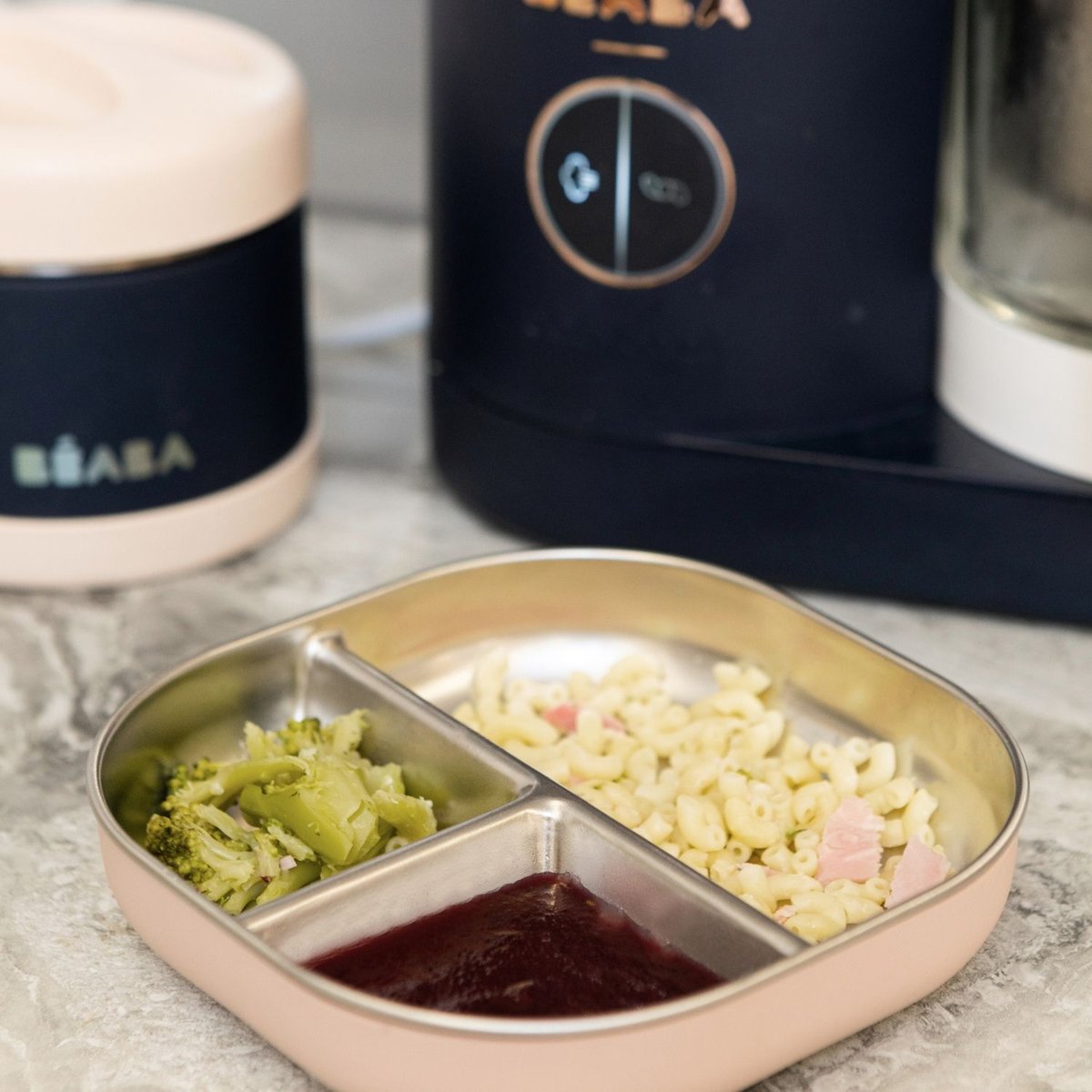 Assiette compartimentée barbe à papa, BEABA