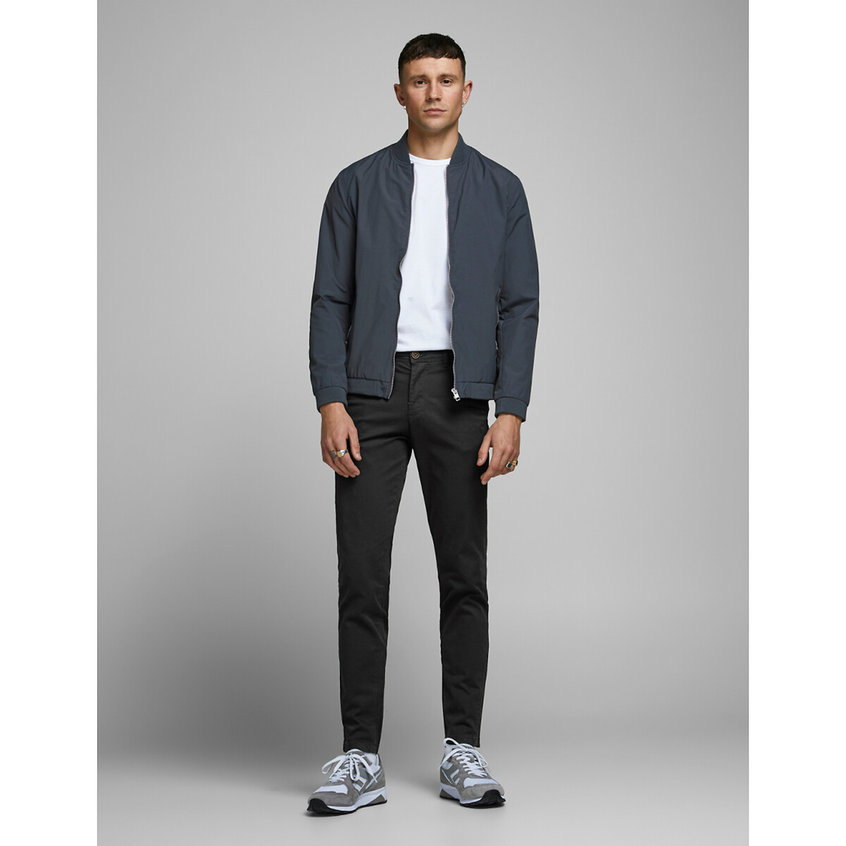 Pantaloni chino slim Marco nero , JACK & JONES