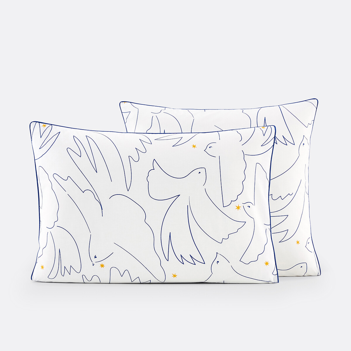 Kussensloop in perkalkatoen, Pomaline vogelprint, LA REDOUTE INTERIEURS