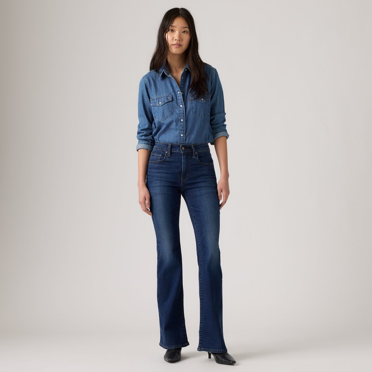 Jean 726™ taille haute flare bleu - true blue dark, LEVI'S