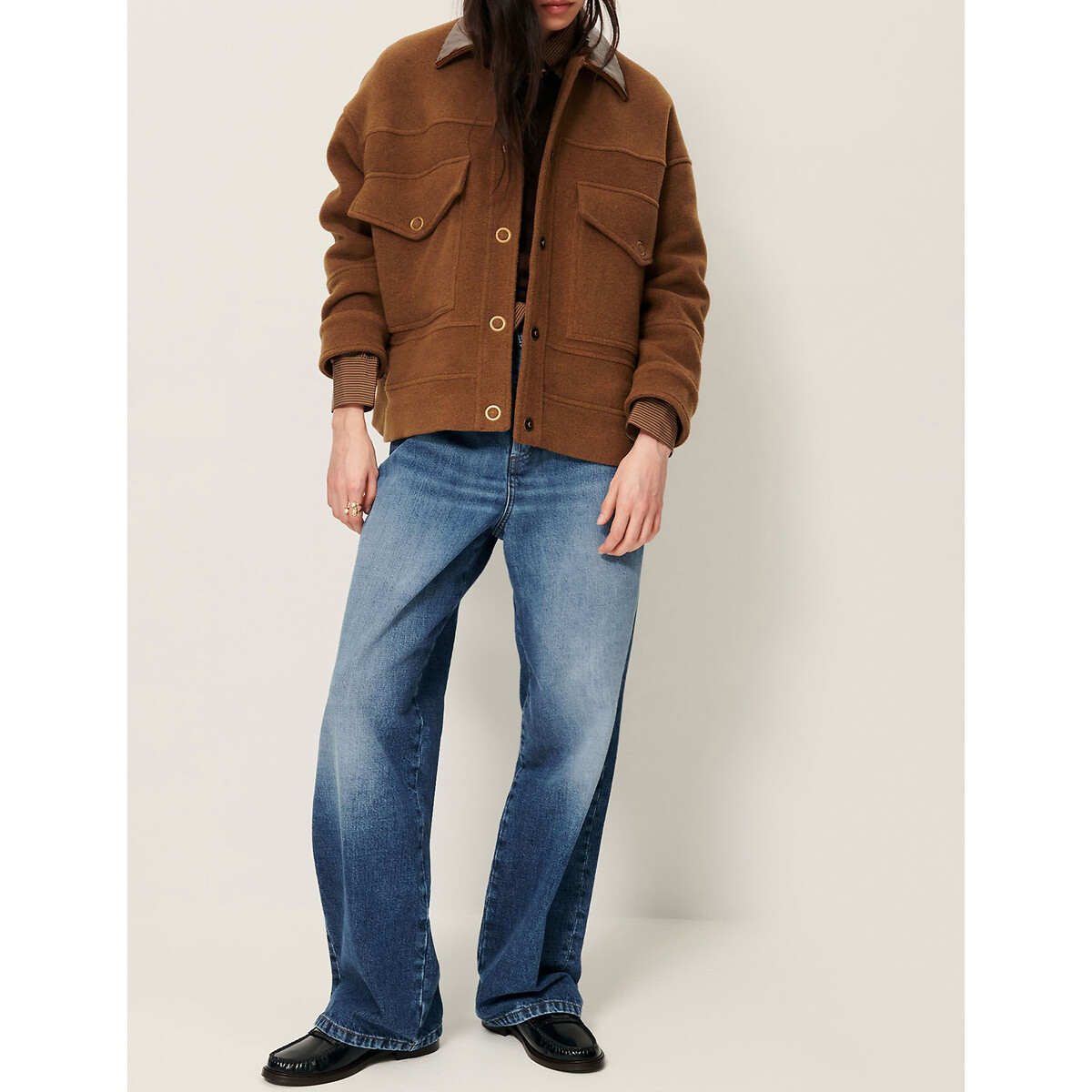 Manteau court en laine mélangée, EDFINLAY camel, SESSUN