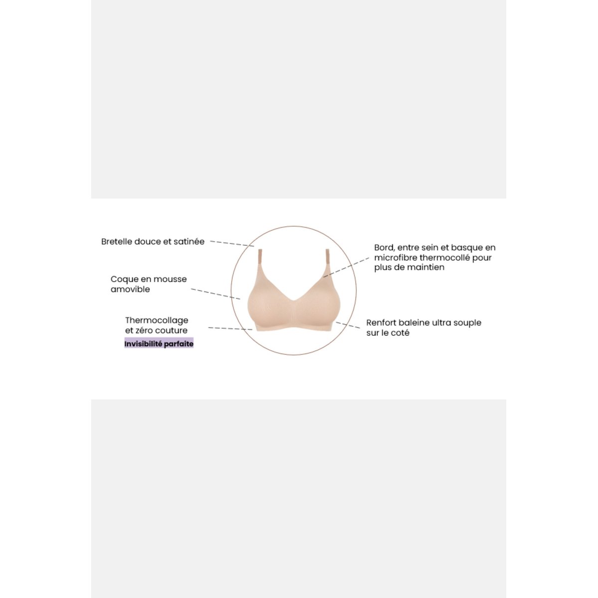 Soutien-gorge triangle PURE INVISIBILITY noir, SANS COMPLEXE