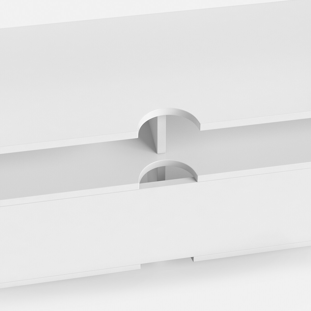 Meuble TV porte abattante, Compo blanc, LA REDOUTE INTERIEURS