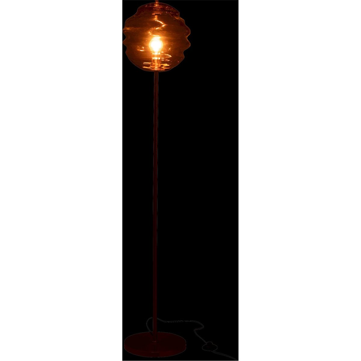 Lampadaire en verre forme ruche ronde verre marron doré élégant, RECOLLECTION