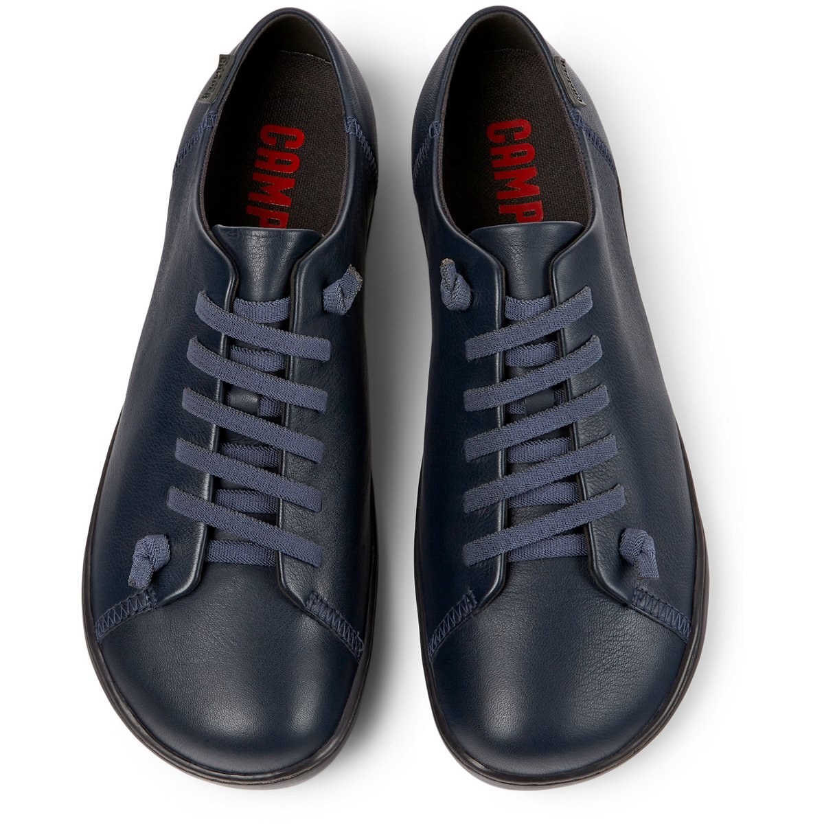 Baskets Peu en cuir marine, CAMPER