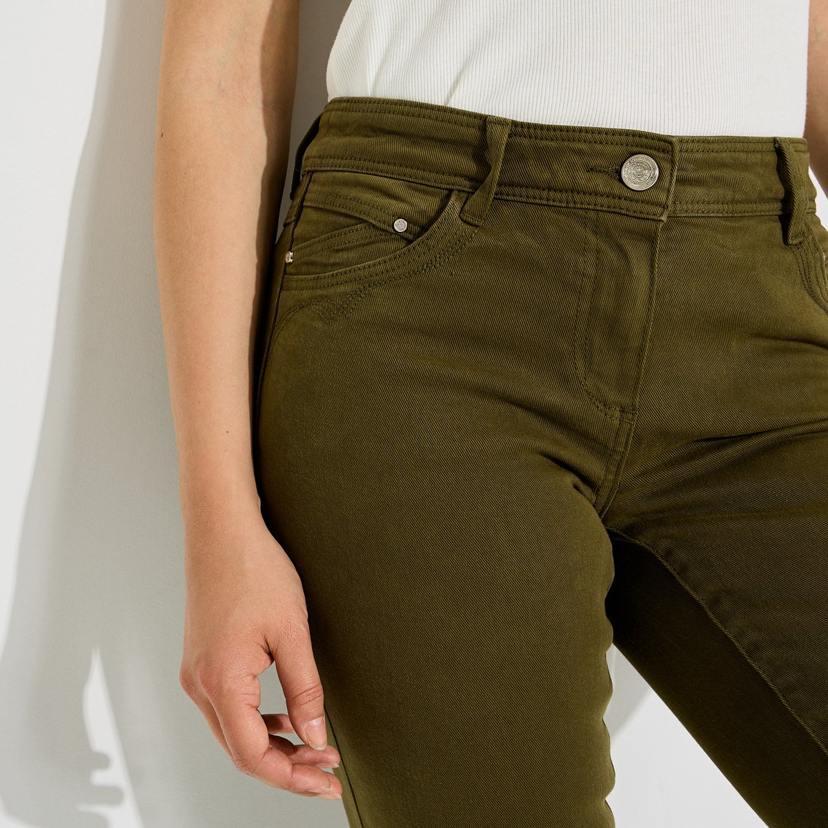Jean bootcut BALI B01 vert kaki, GRAIN DE MALICE