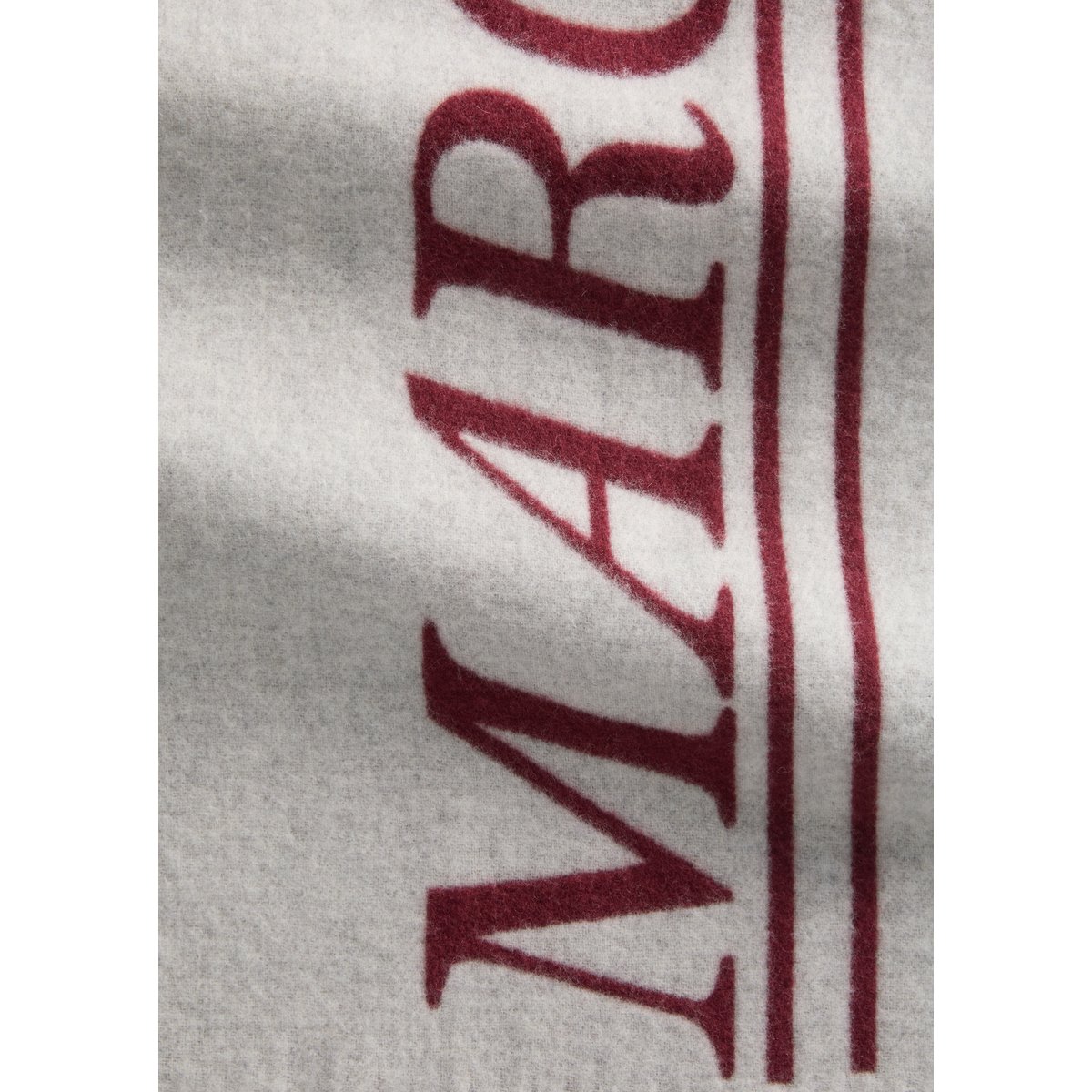 Écharpe à l'effigie du logo en pure laine vierge rouge, MARC O’POLO DENIM