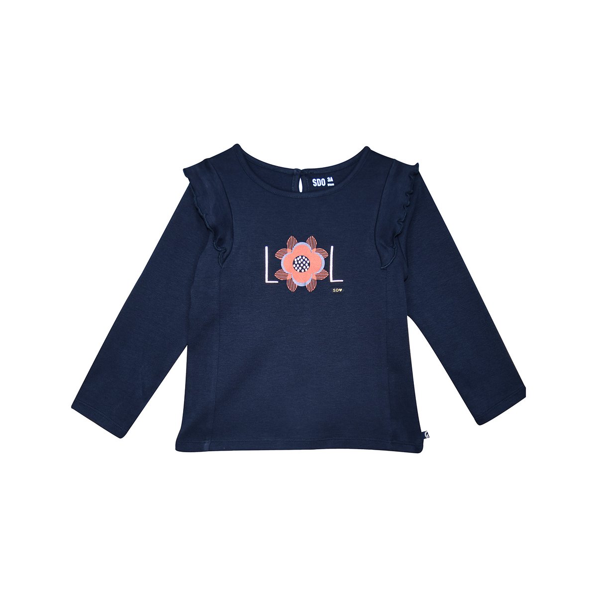 Tee shirt isolina interlock manches longues enfant bleu, SUCRE D'ORGE
