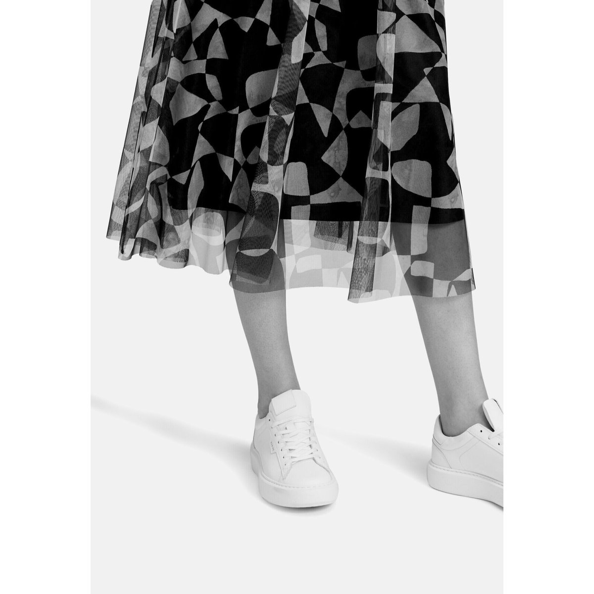 Jupe longueur midi à imprimé dark blue/nature, BETTY & CO