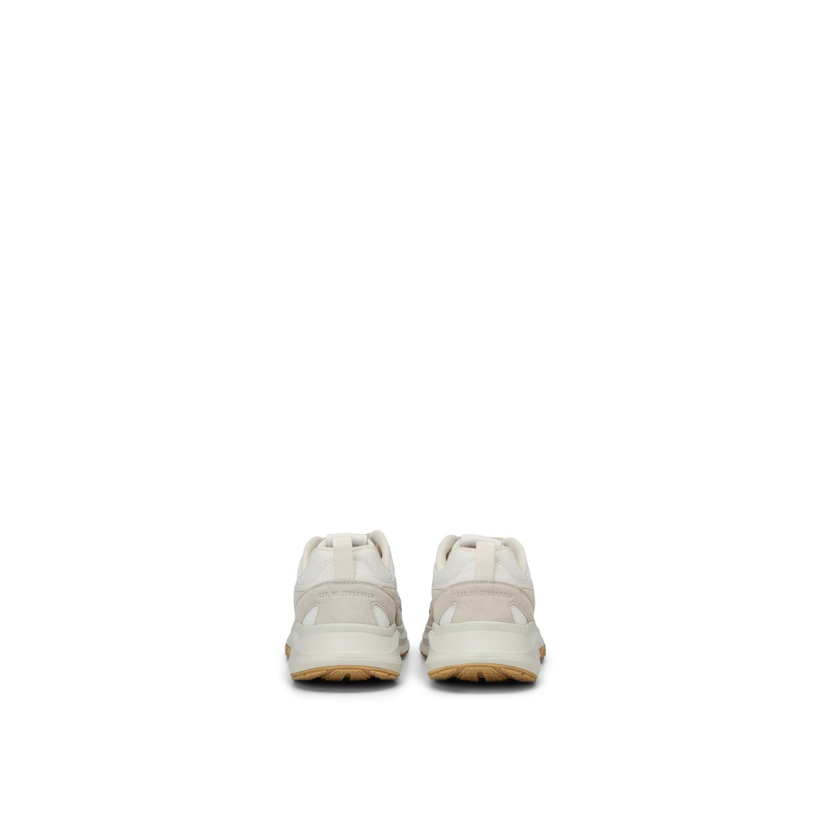 Sneaker modèle Louis en cuir de vache et mesh creme, MARC O'POLO