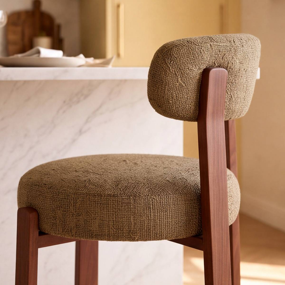 Tabouret de bar MANON vert, MADE IN MEUBLES