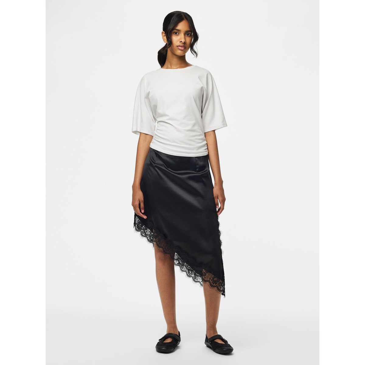 Jupe Mi-Longue noir - black1, PIECES