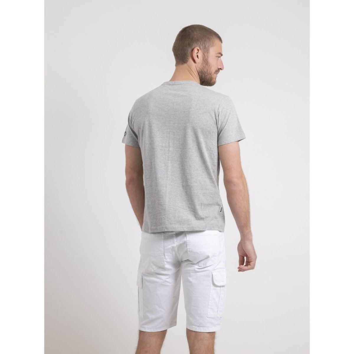 T-shirt Col Rond Pur Coton Nevenou gris, RITCHIE