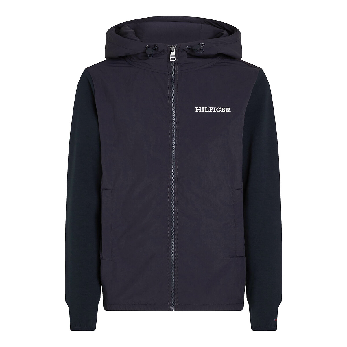 Cotton Mix Zipped Hoodie 90001629, TOMMY HILFIGER