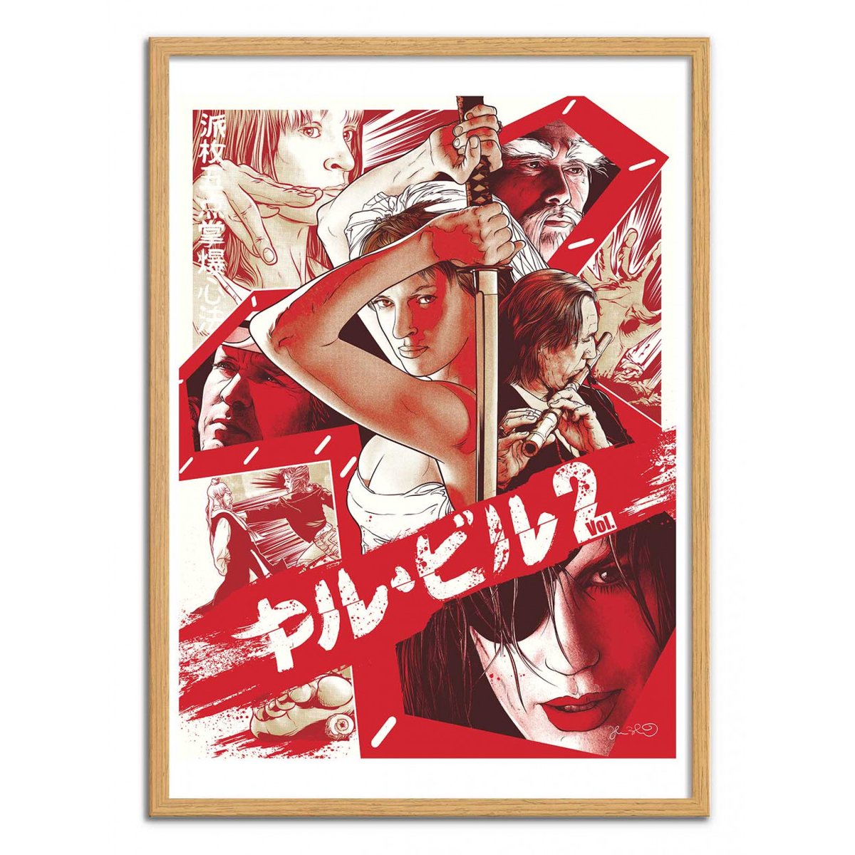 Affiche d'art - Kill Bill vol.2 - Joshua Budich rouge, WALL EDITIONS