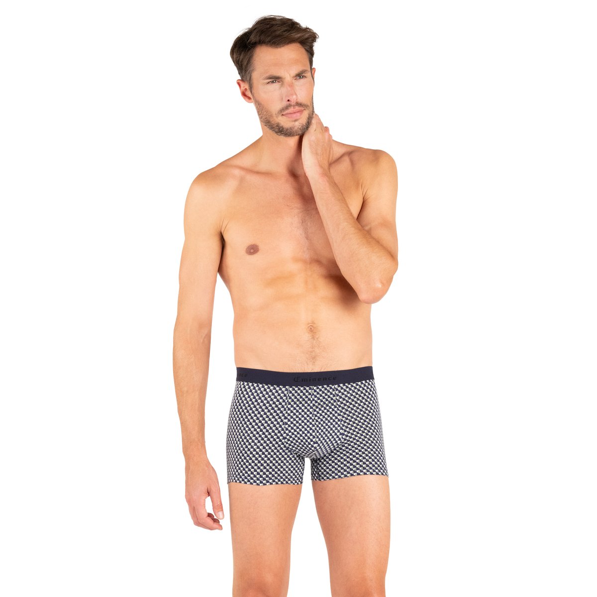 Lot de 2 boxers bleu marine + rouge, EMINENCE