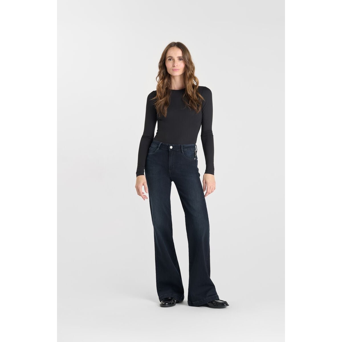 Jeans flare PULP high flare, longueur 34 blue / black, LE TEMPS DES CERISES