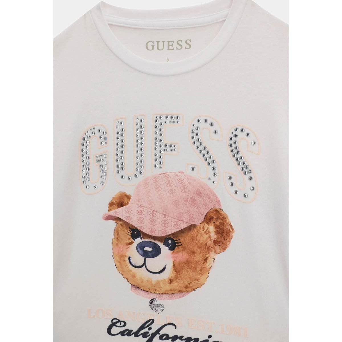 T-Shirt À Logo Imprimé blanc, GUESS KIDS