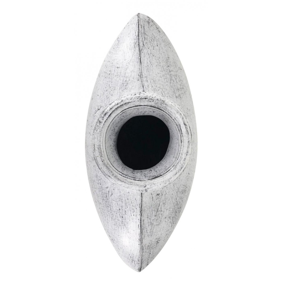 Vase terre cuite gris, DECORATION D’AUTREFOIS