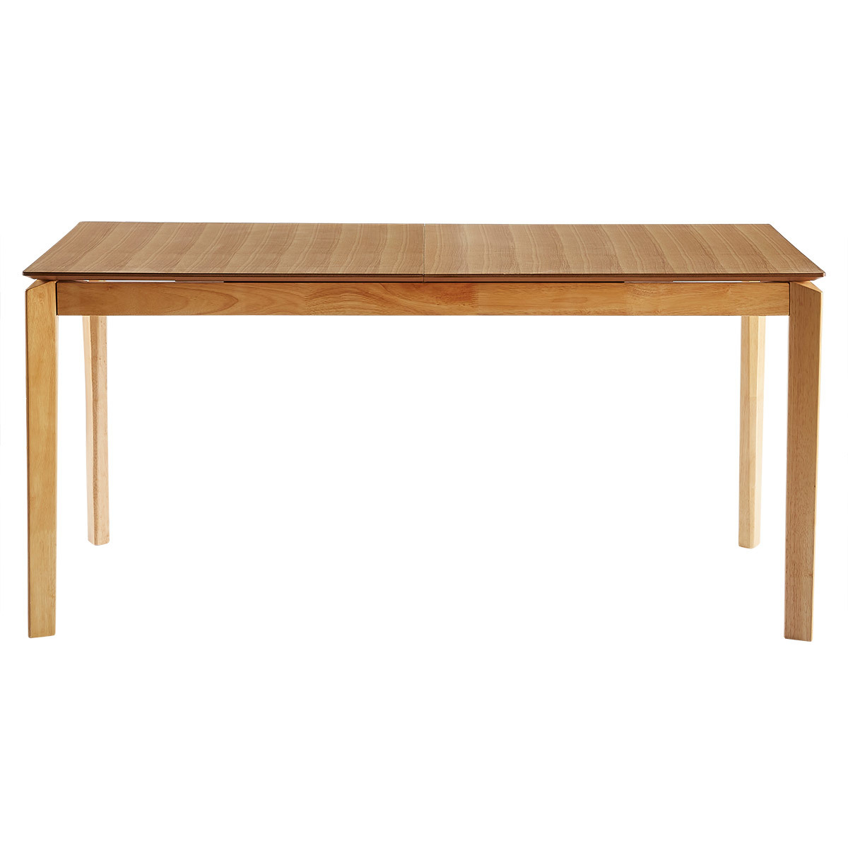 Table extensible rallonges intégrées rectangulaire en bois clair frêne L160-210 cm BONAVISTA naturel, MILIBOO