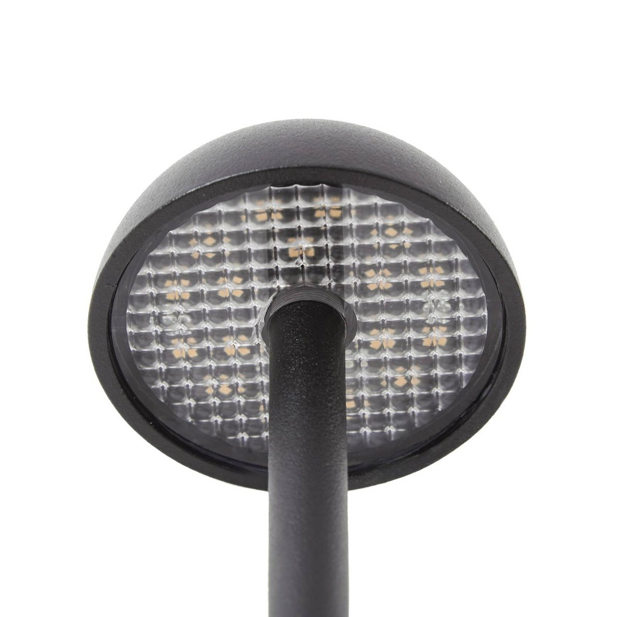 Lampe à planter en aluminium moderneLED noir mat, transparent, LINDBY