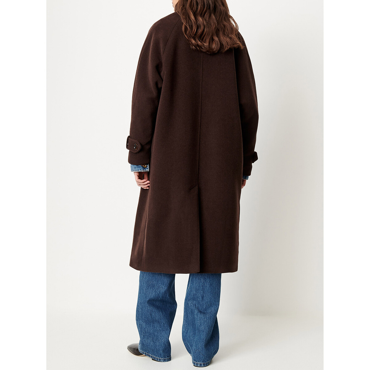 Cappotto lungo in misto lana, BLEECKETT caffé marrone, SESSUN