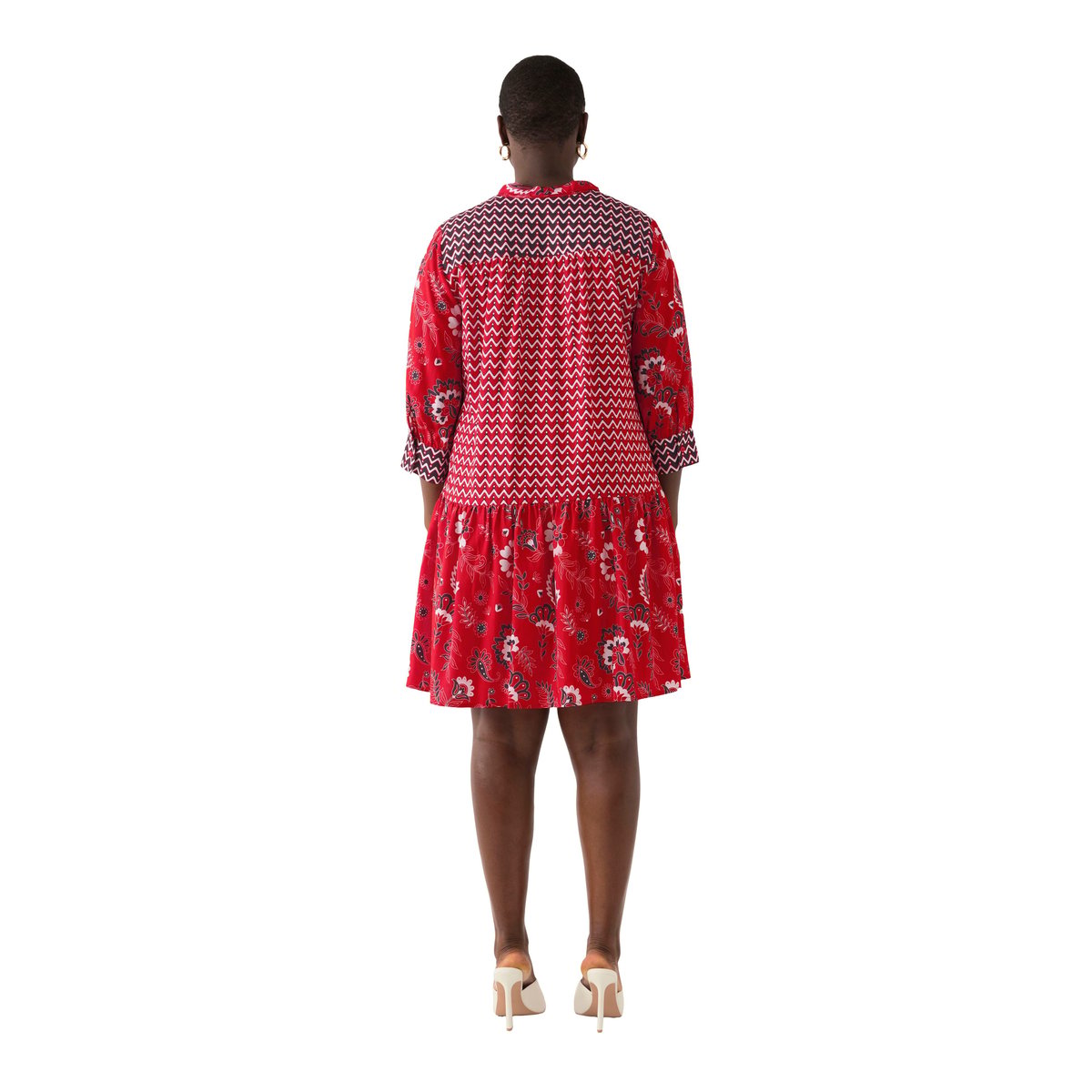 Blouse en lyocell, ruban à nouer, nœud salsa, ULLA POPKEN