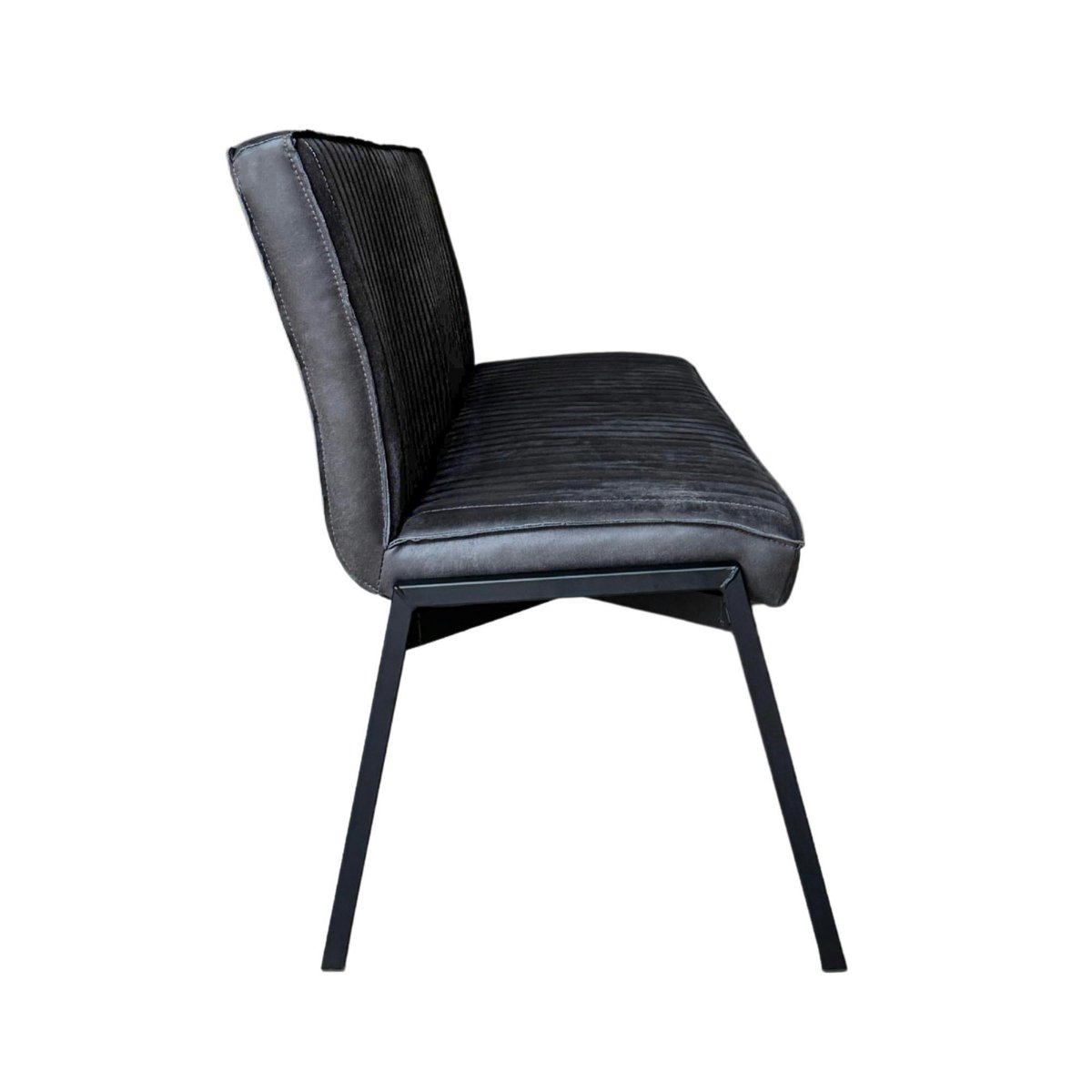 Banc de salle à manger polyuréthane 2,5 places CORTINA anthracite, PIER IMPORT