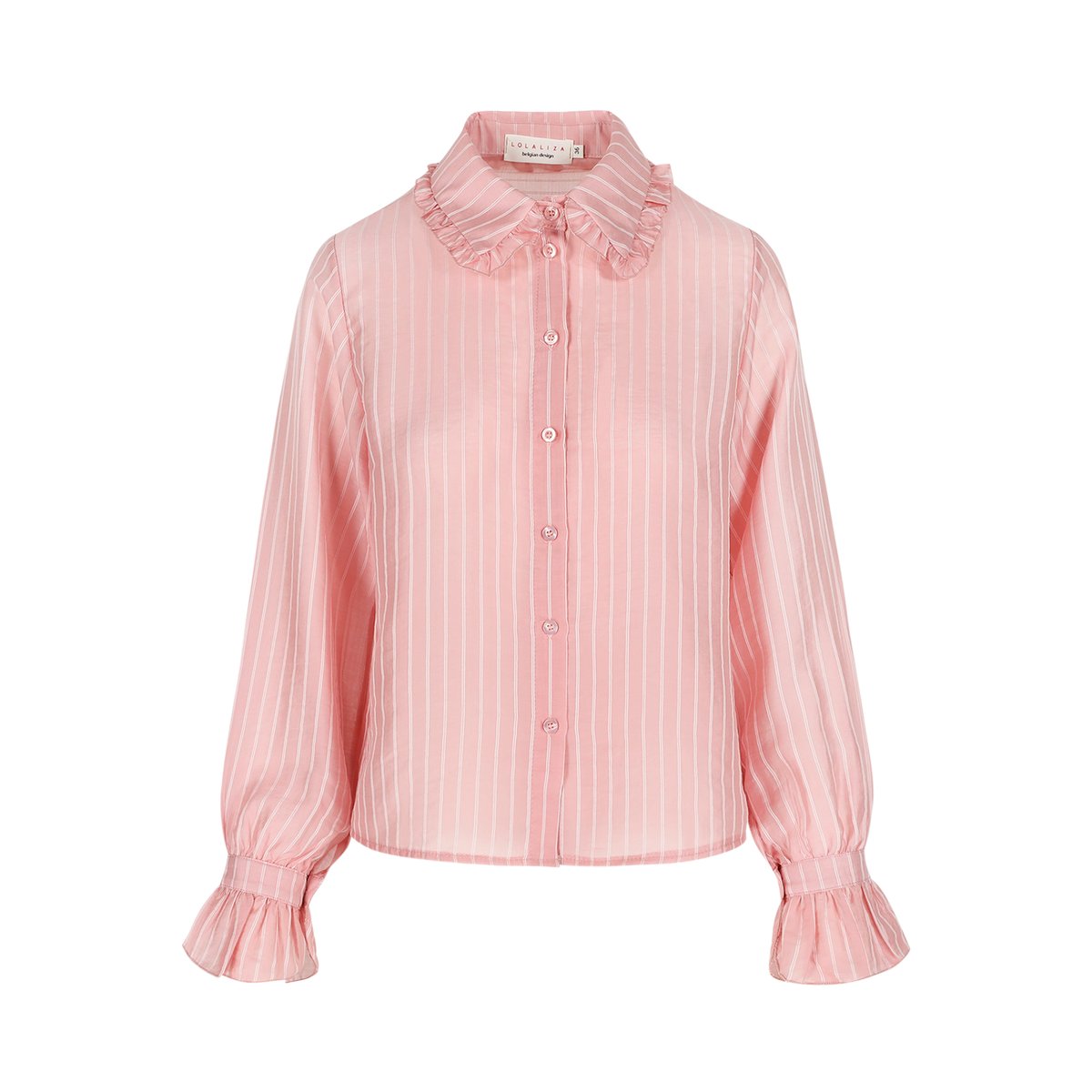 Blouse à rayures vaporeuse rose clair, LOLALIZA