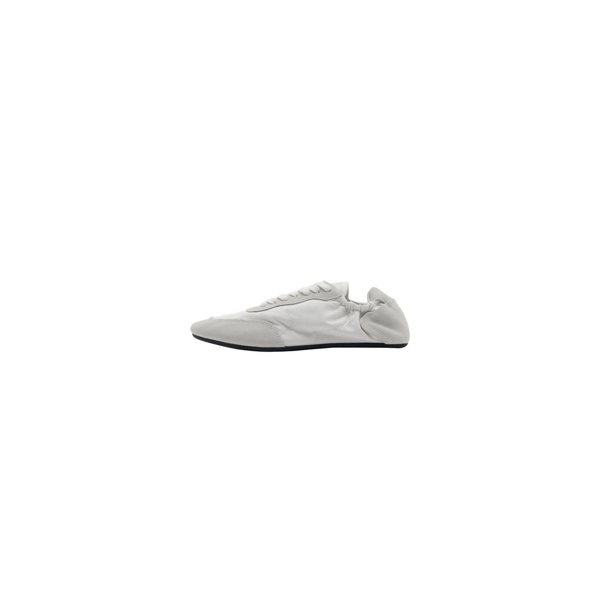 Baskets en cuir lacées blanc, MANGO