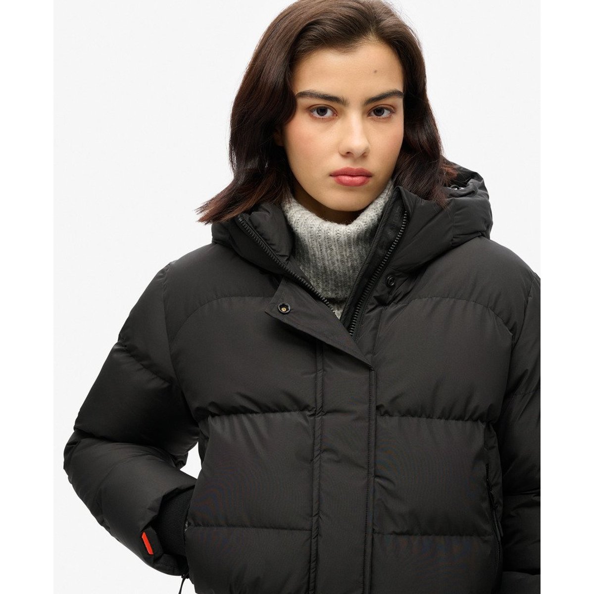 Doudoune à capuche Sports noir, SUPERDRY