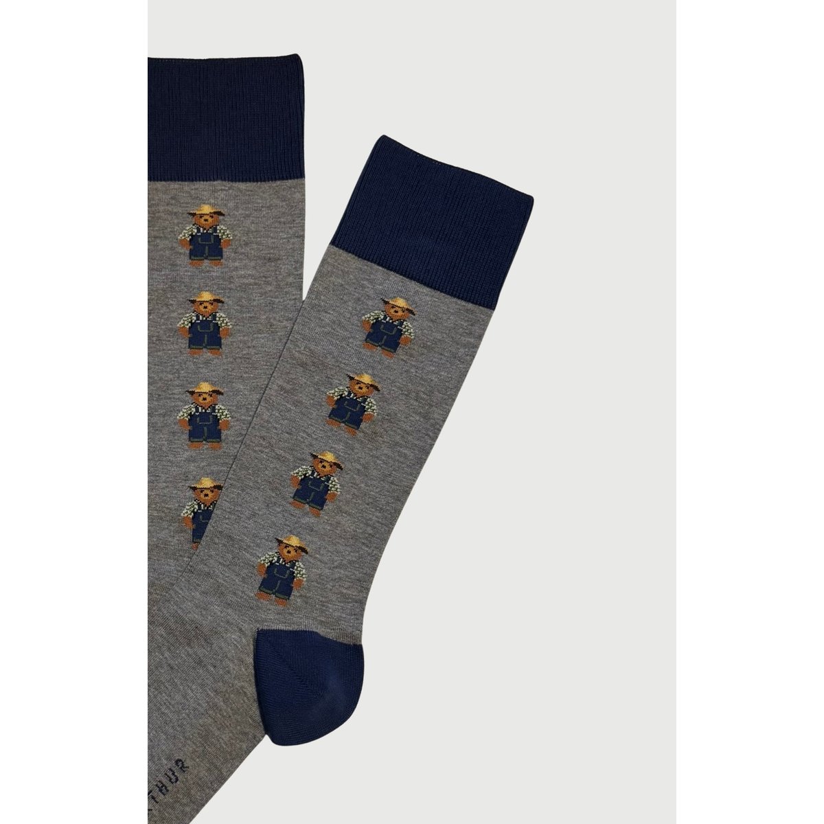 Chaussettes en coton imprimé Pré à rêver Gris gris, ARTHUR