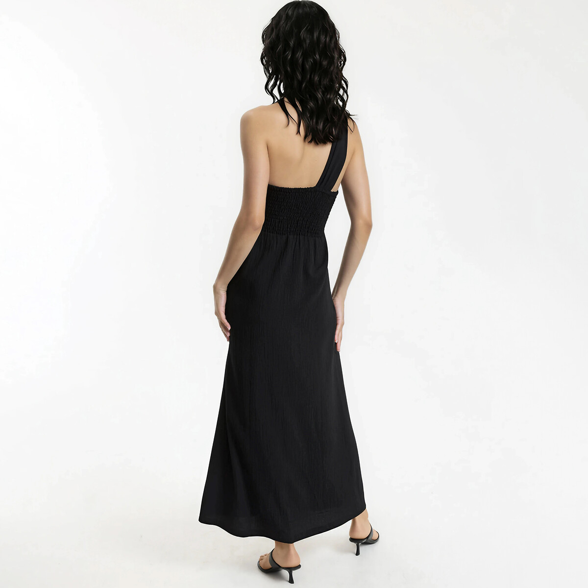 Asymmetric Strapless Maxi Dress black, LA REDOUTE COLLECTIONS