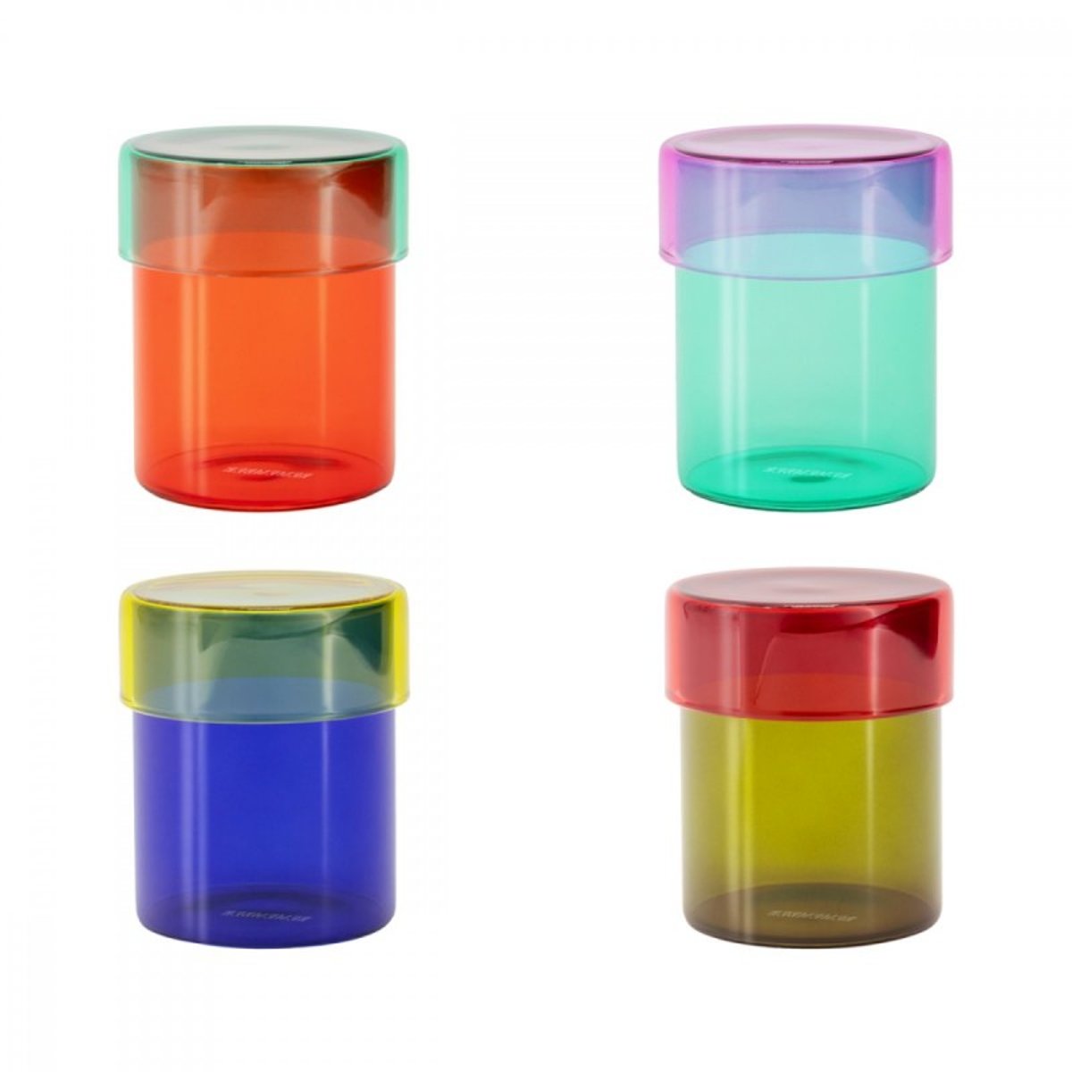 Boite verre rangement Cosima Set de 4 multicolore, REMEMBER