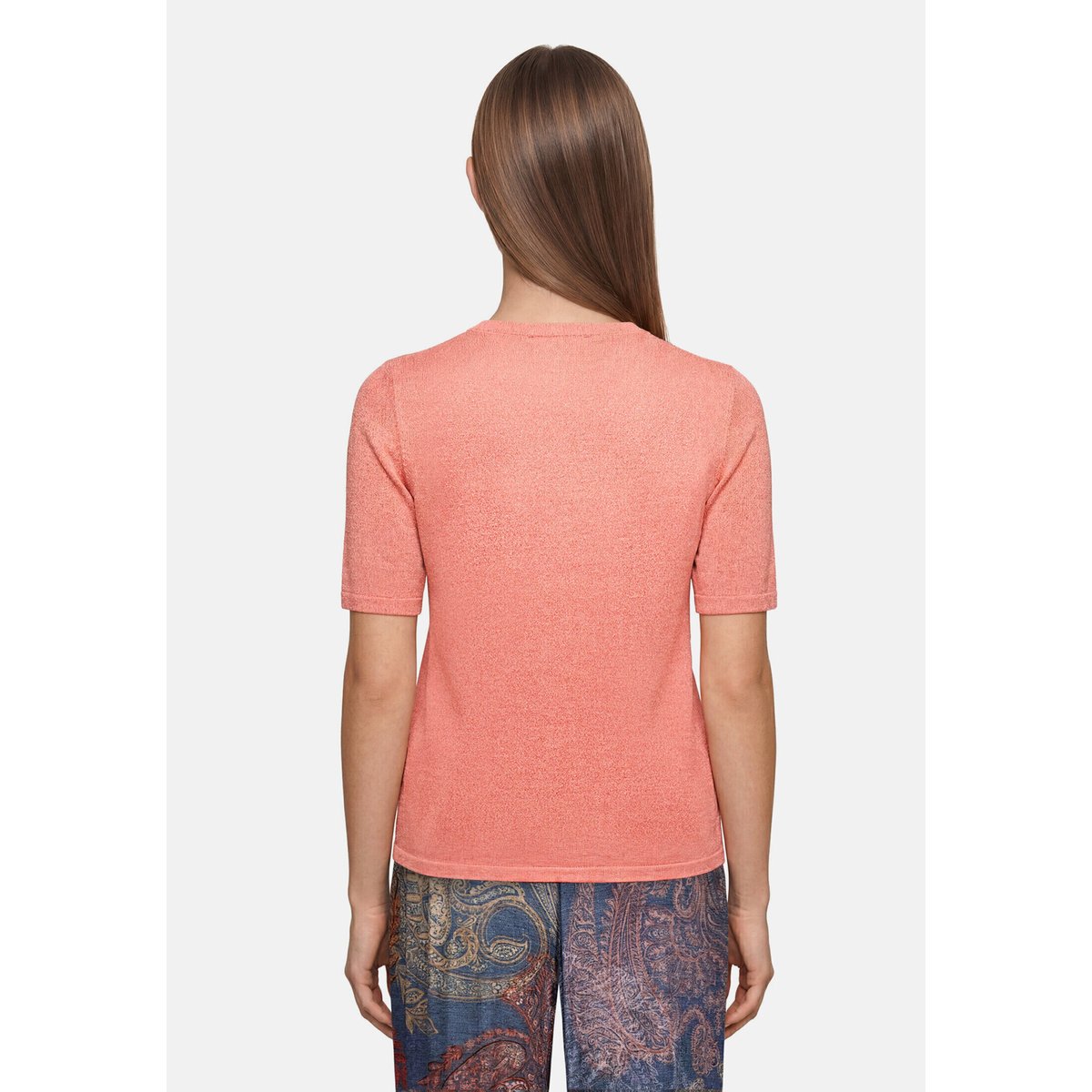 Pull-over en maille manches courtes light mahogany, BETTY BARCLAY