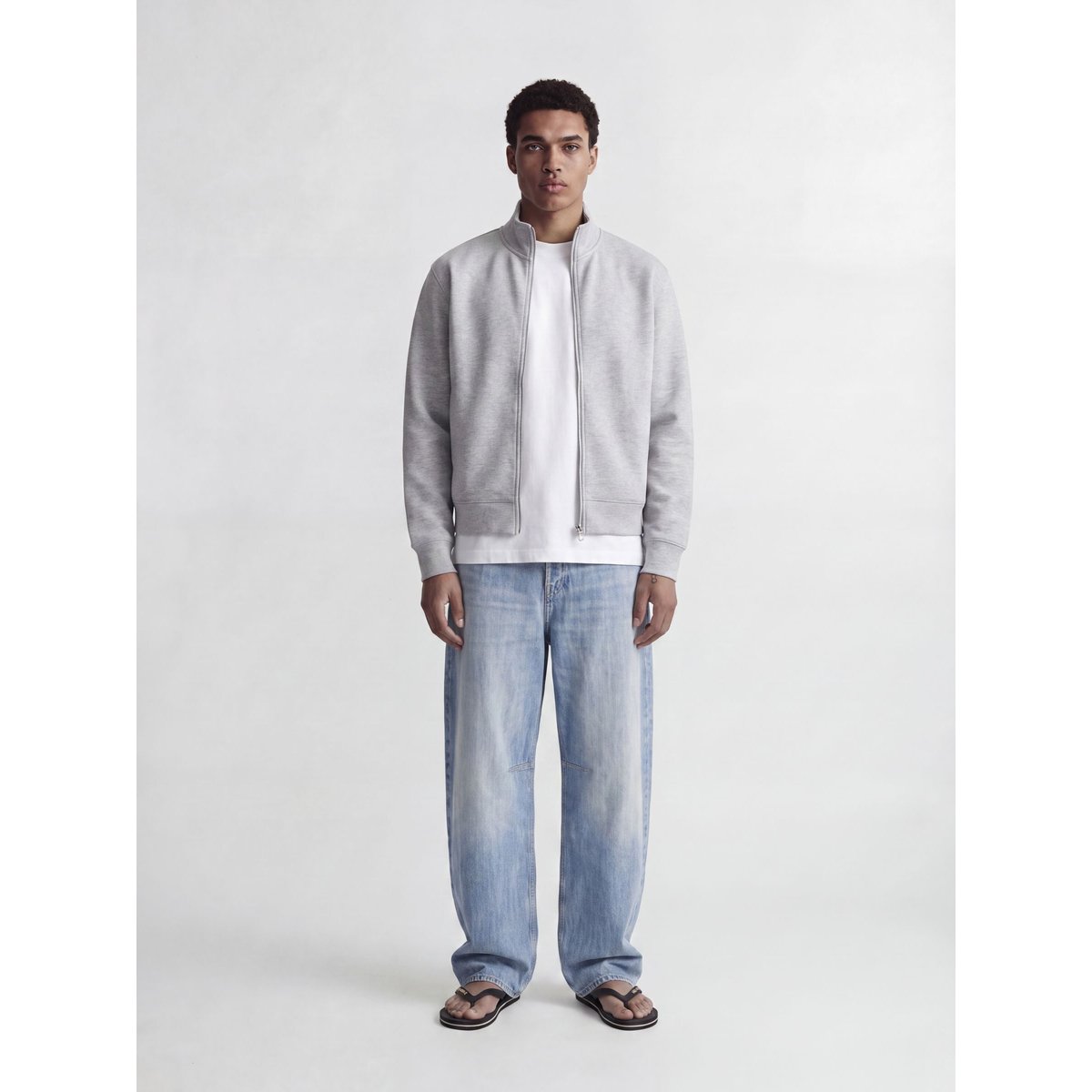 Sweat-Shirt grise - light grey melange, JACK & JONES