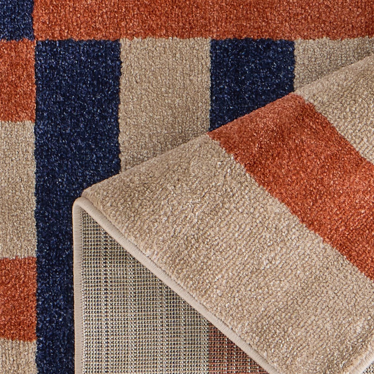 Tapis intérieur à motif graphique moderne SANTAL bleu, NAZAR RUGS