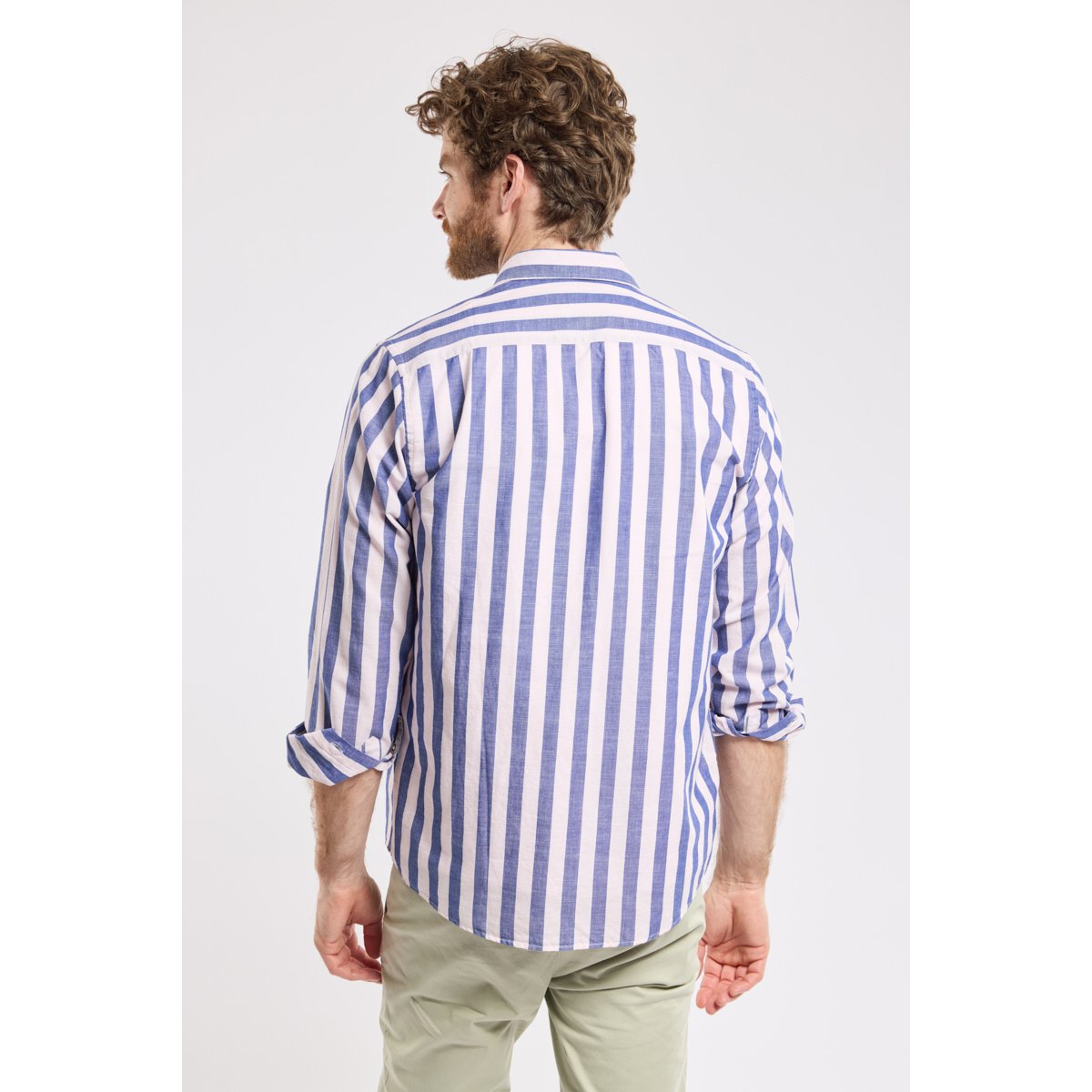 Chemise rayée ERNOU vieux rose, BERMUDES