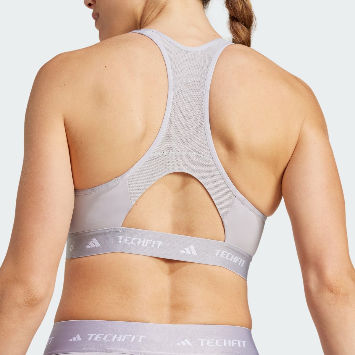 Brassière Techfit Maintien moyen glory grey, adidas Performance