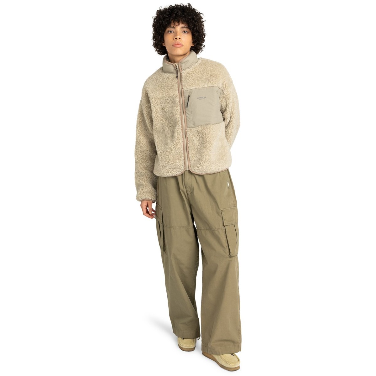 Veste Sherpa OAK SHERPA W beige oat milk, ELEMENT