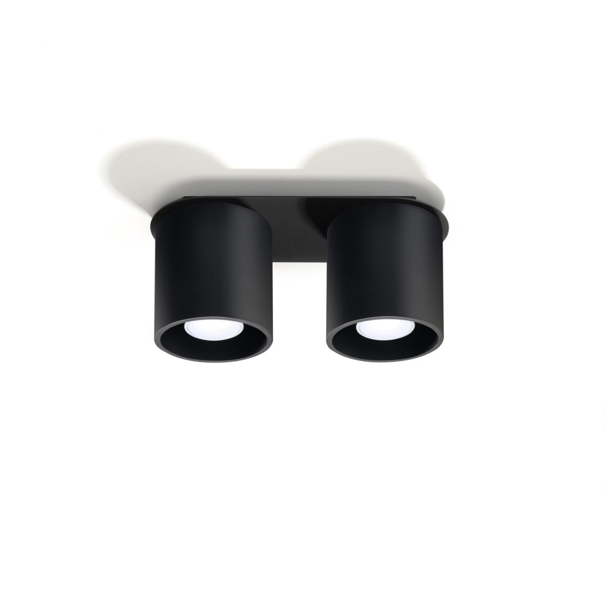Plafonnier Aluminium Noir GU10 2 Orbis noir, EDEN