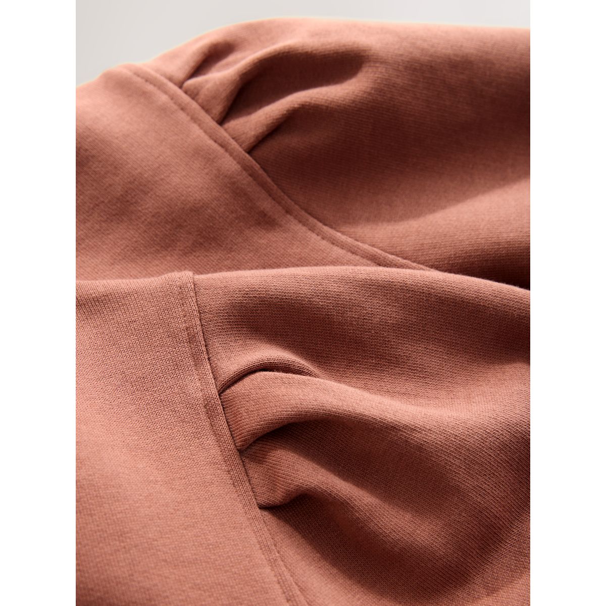 Sweat délavé manches longues et col boutonné marron moka, NEXT