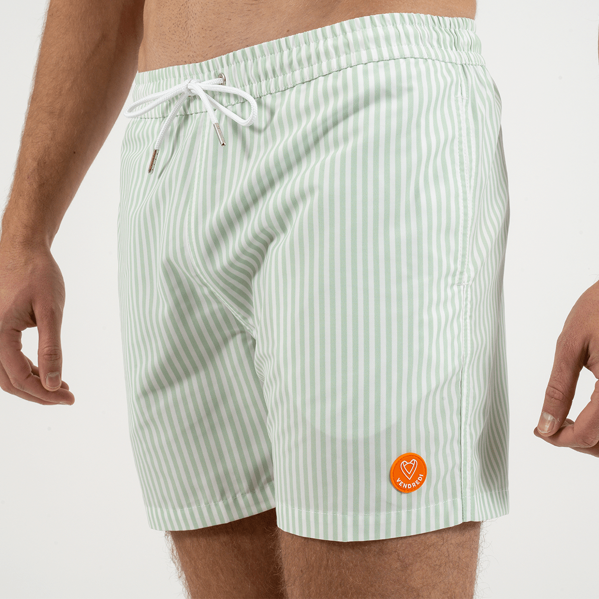 Short de bain Le GALAPAGO RAYE vert d'eau, VENDREDI