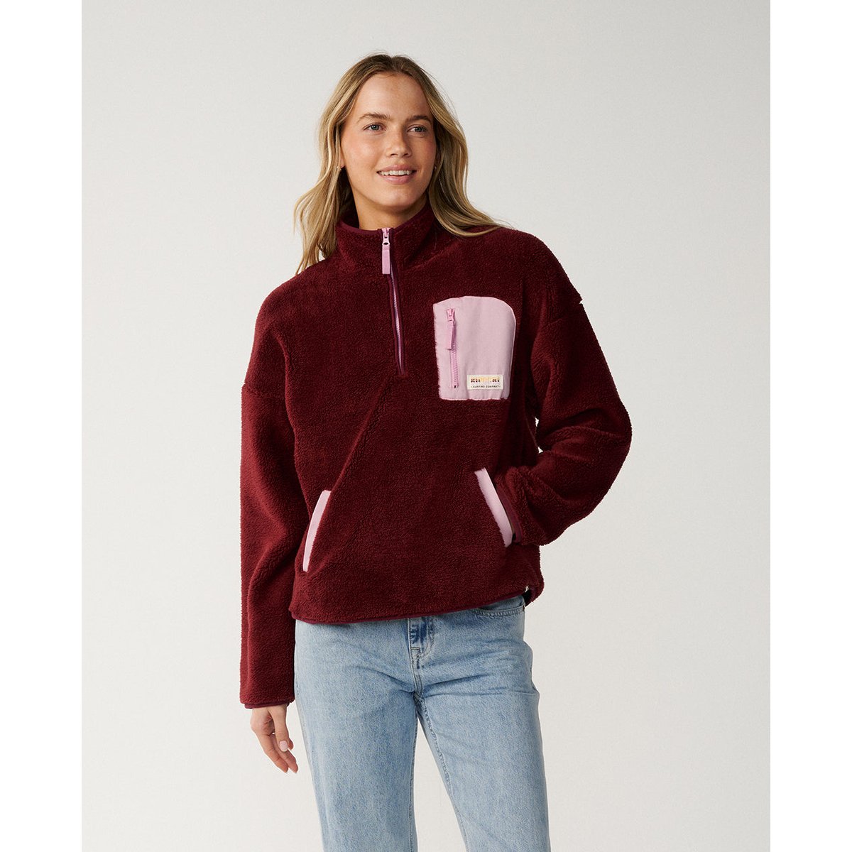 PARTY Pack POLAR ZIP Through prune foncé, RIP CURL
