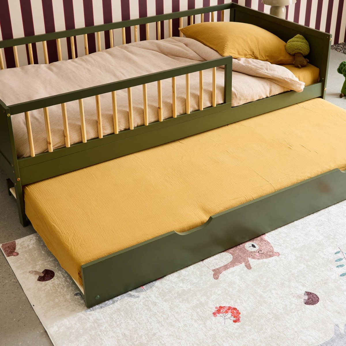 Tiroir lit enfant bois de pin TIROIR LIT 190X94 CM blanc, SWEEEK