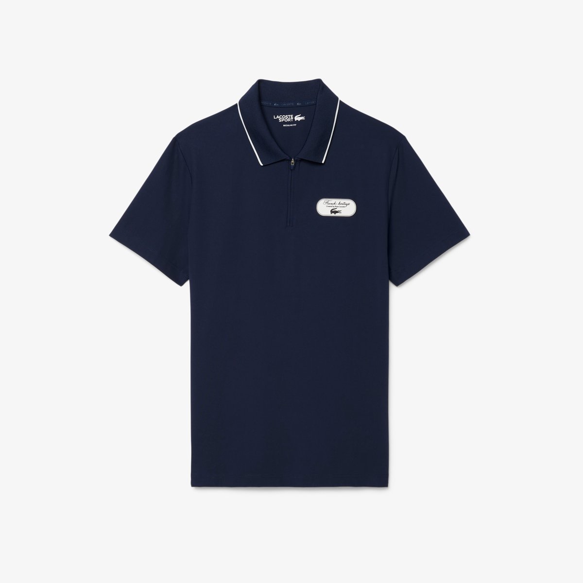Polo Tennis Héritage Ultra Dry badge bleu-hhw, LACOSTE