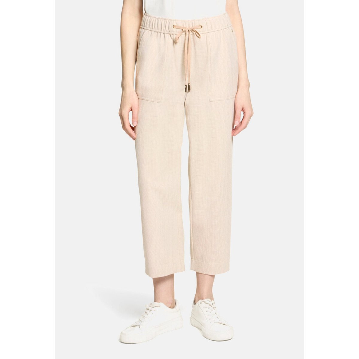 Pantalon casual à taille élastique taupe/cream, BETTY & CO