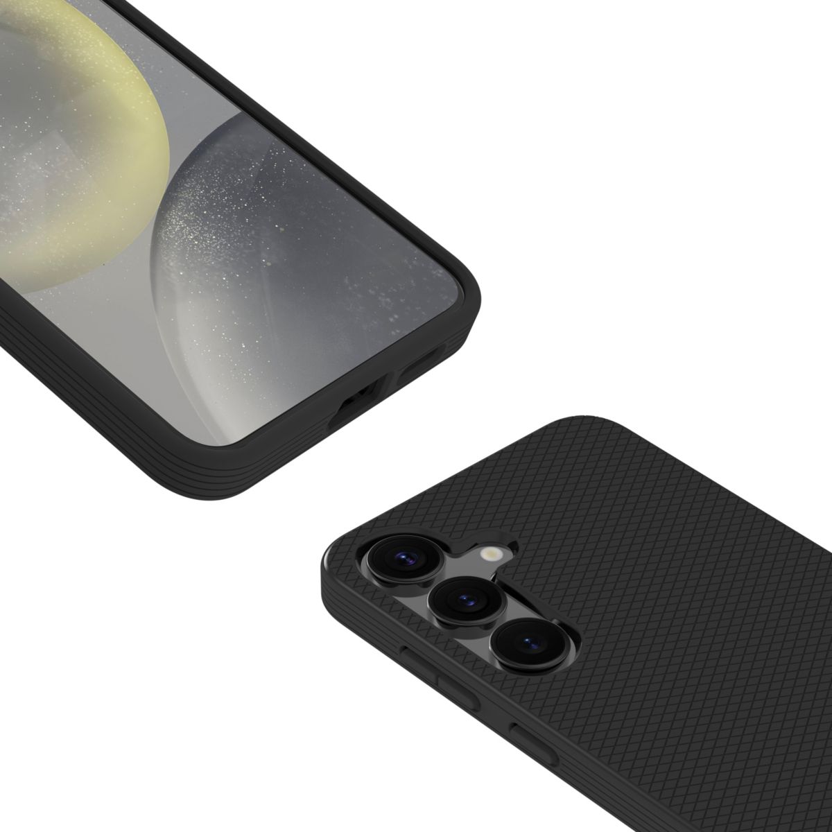 Coque Samsung 2025 noire couleur unique, ADEQWAT