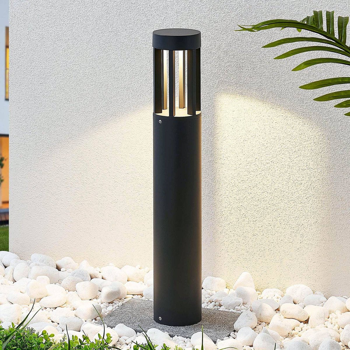 Luminaire extérieur en aluminium moderneLED gris foncé, LINDBY