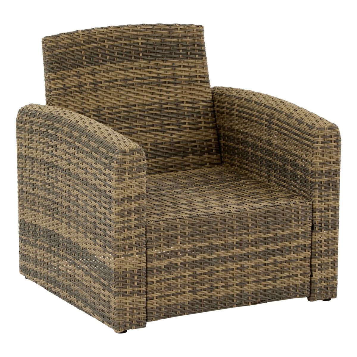Fauteuil de jardin en résine tressée POLYNÉSIA beige ficelle, HESPERIDE